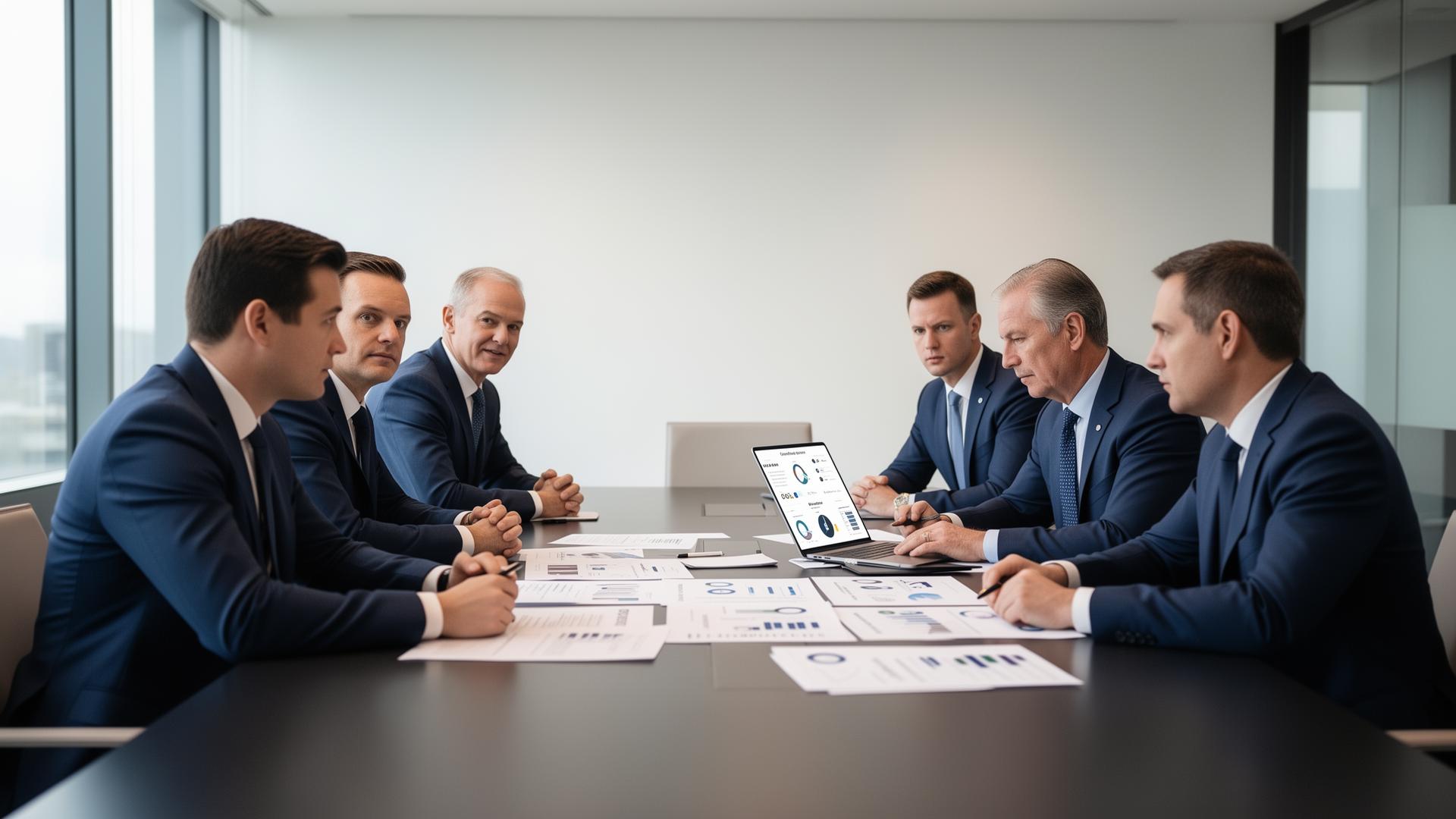 Healthcare strategy advisors in working session